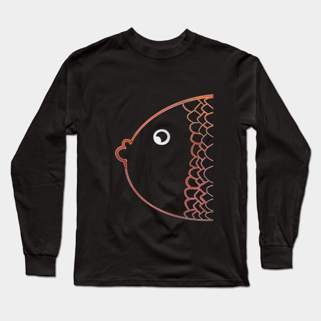 Colorful karp rainbow red Long Sleeve T-Shirt by Uwaki